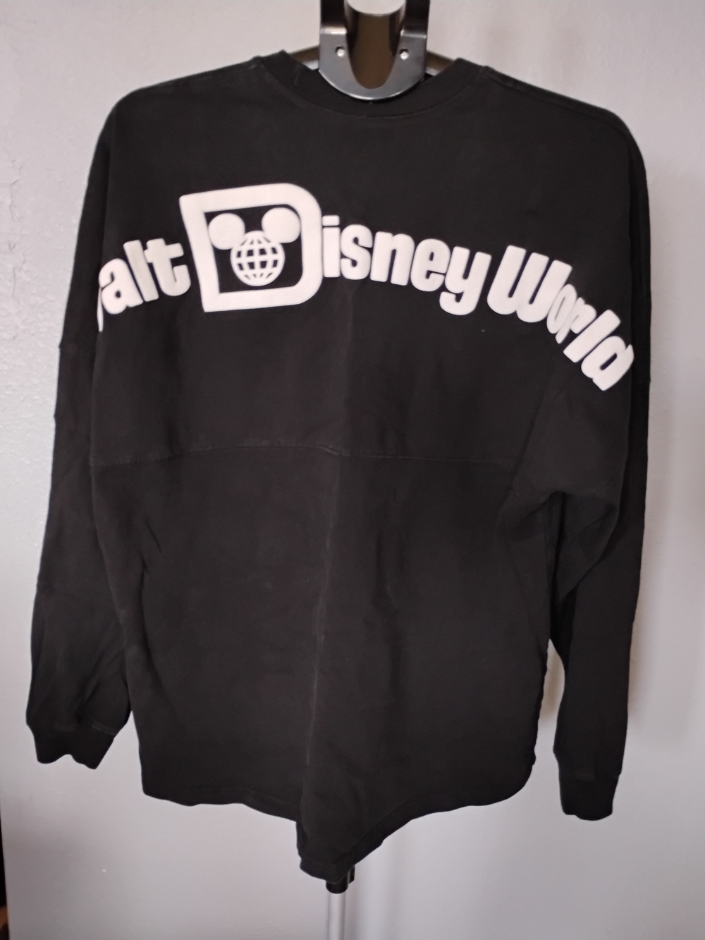 Disney Black Crewneck with White Walt Disney World Logo